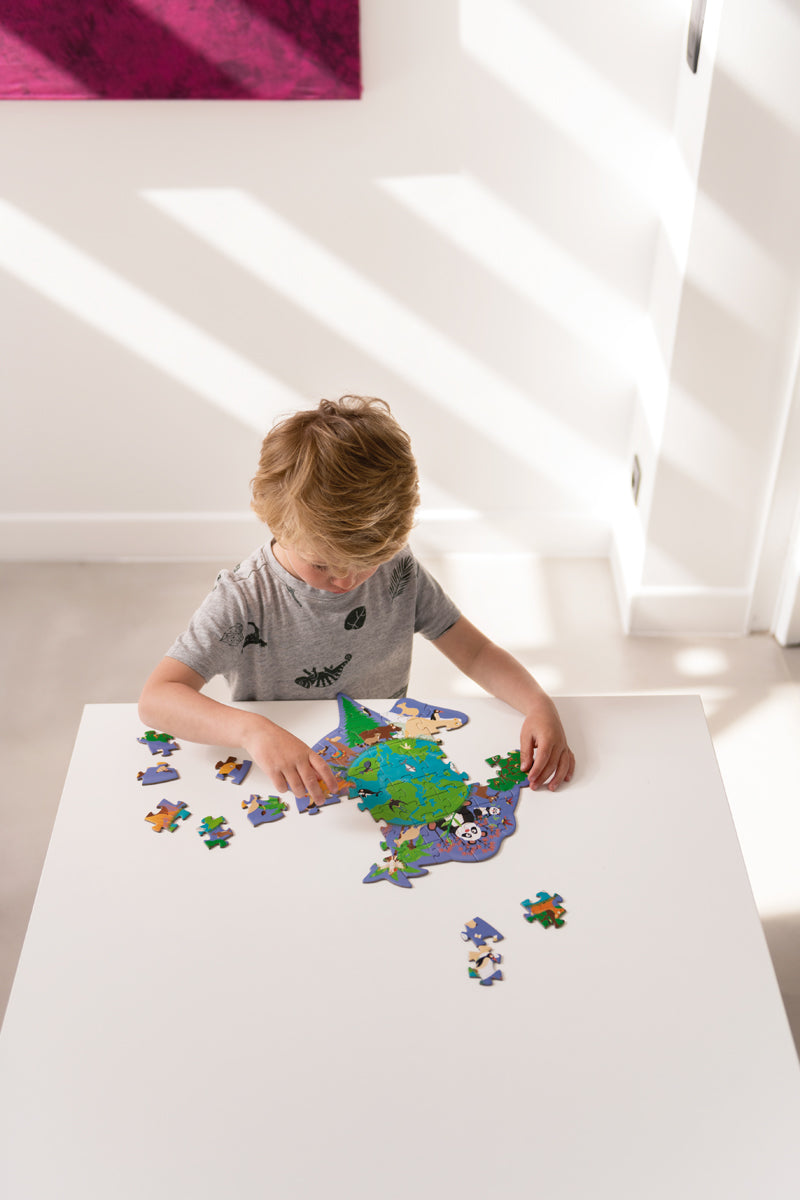 Puzzle 45Pcs Con Forma, Mundo