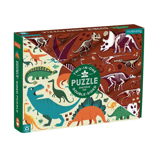 Puzzle 100Pcs Doble Dinosaurios Mudpuppy