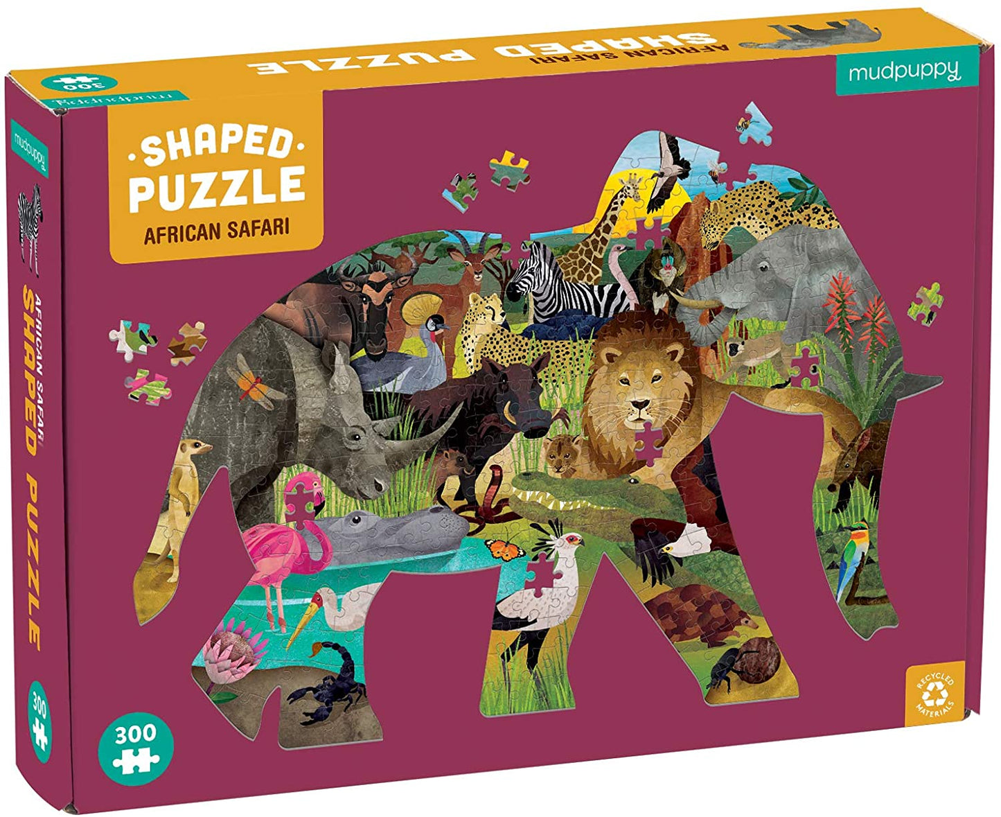 Puzzle 300Pcs Con Forma Safari Mudpuppy
