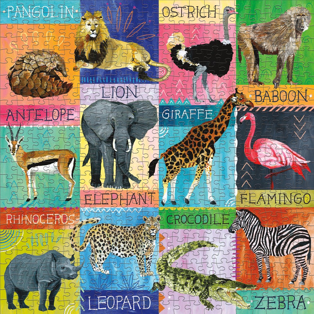 Puzzle 500Pcs Safari Pintado Mudpuppy