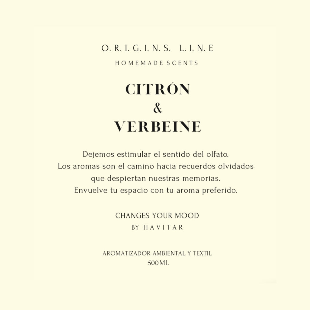 Aromatizador Ambiental y Textil Citrón & Verbeine PET 500 ml  Havitar