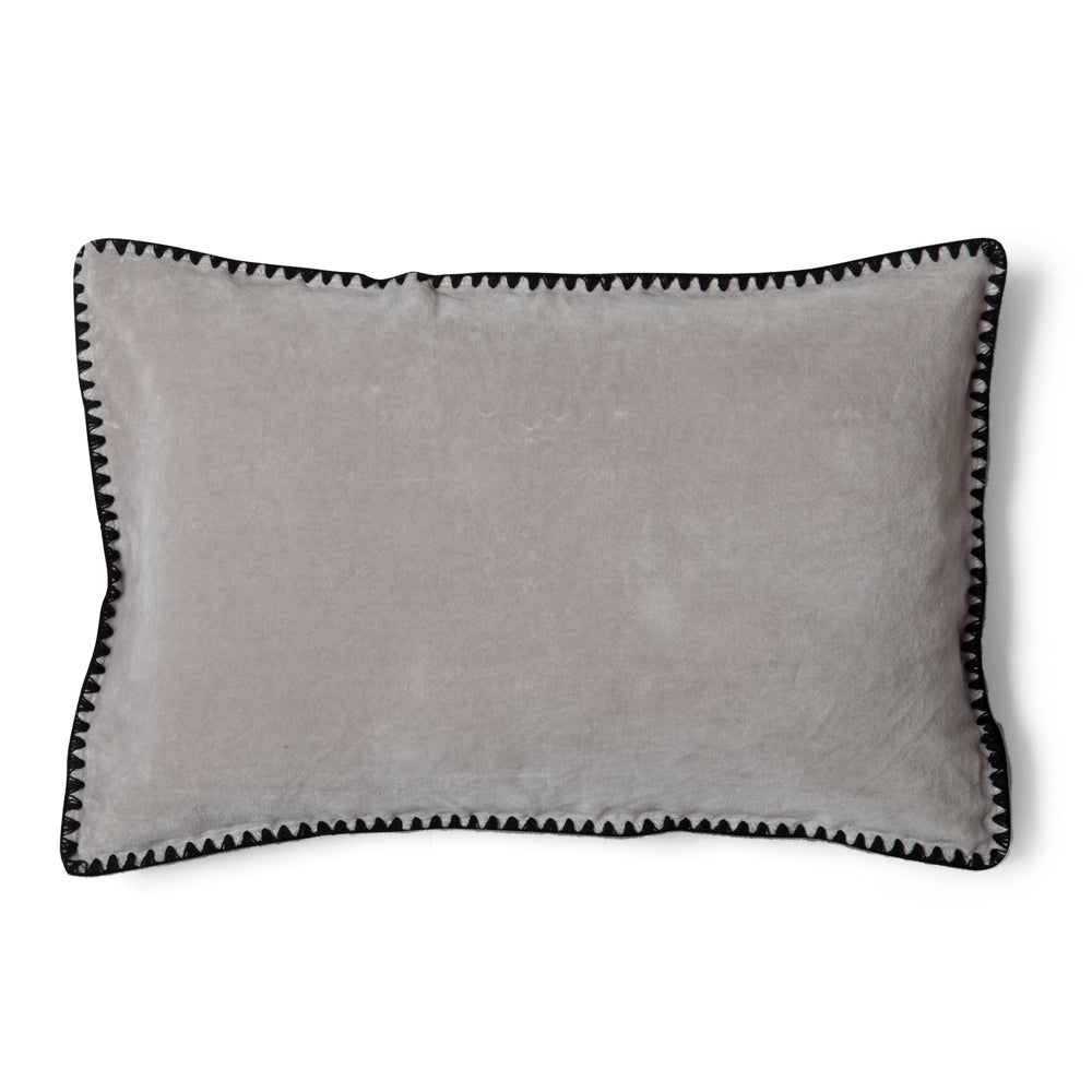 Funda Cojin Terciopelo Gris Estampa
