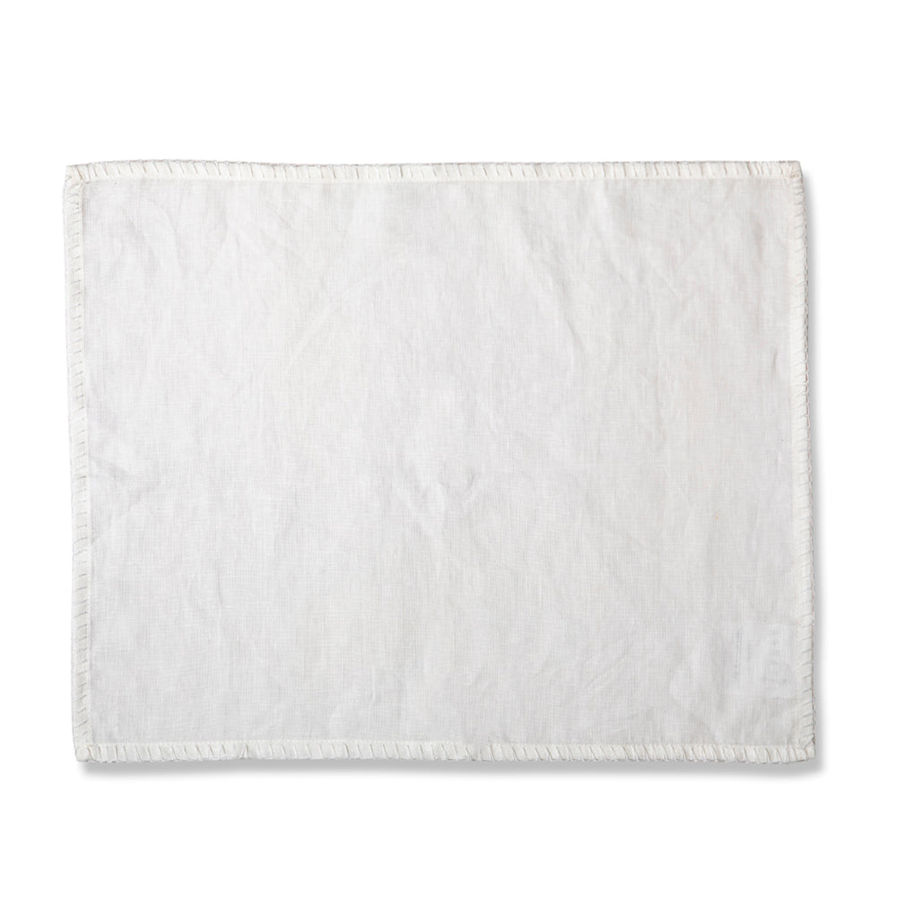 Individual Lino Blanco Estampa