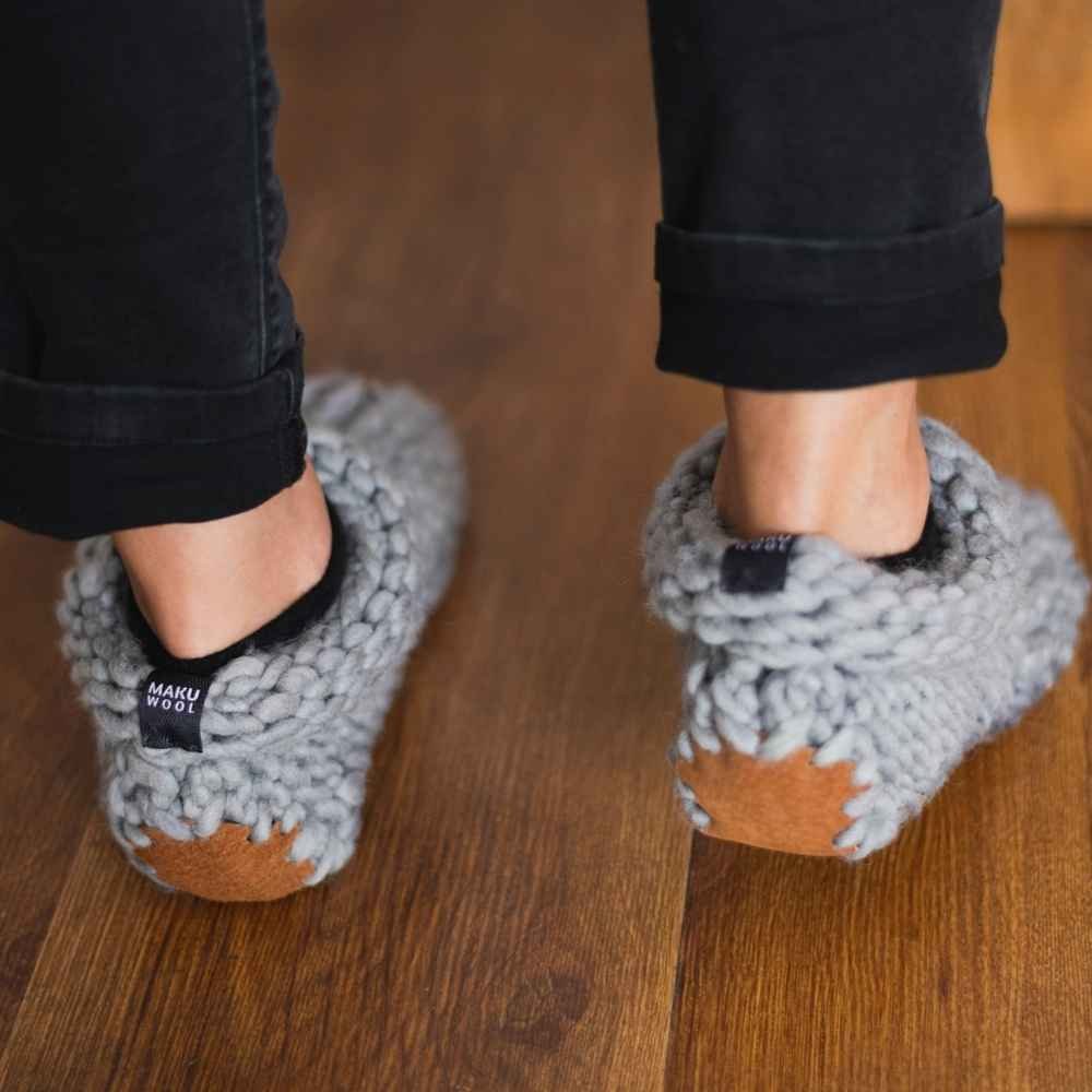 Pantuflas House Shoes Unisex Adulto Gris Perla Maku Wool