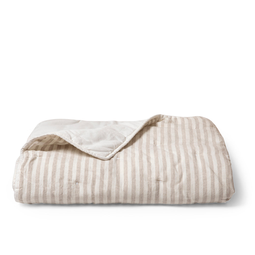 Quilt Lino Rayas Beige 100X160 Estampa