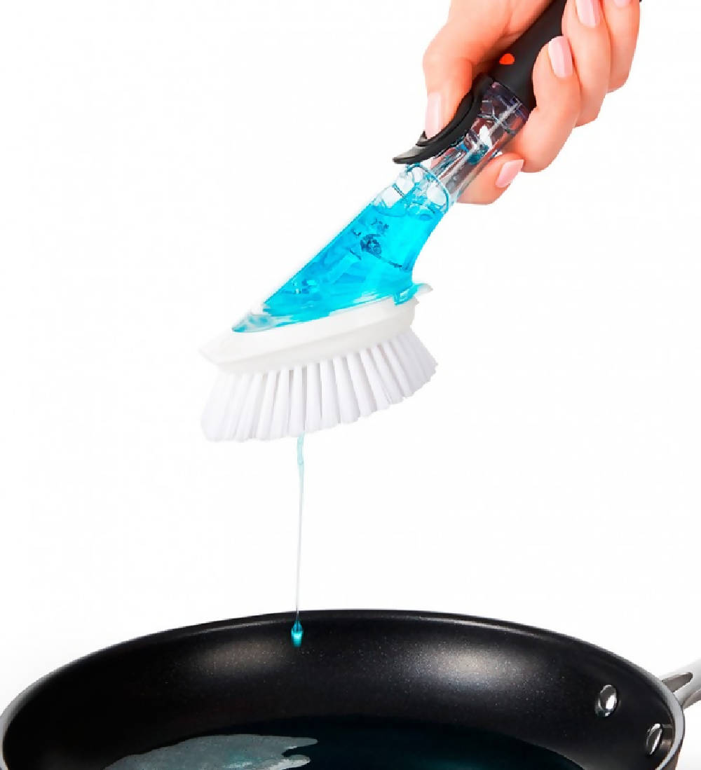 Escobilla Lavaloza Con Dispensador Y Base Oxo