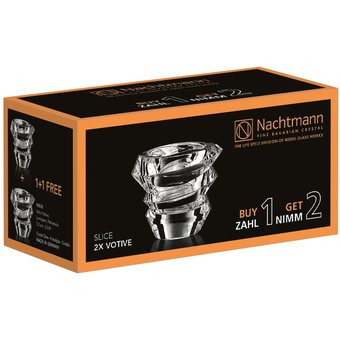 Set 2 Portavelas Slice Nachtmann