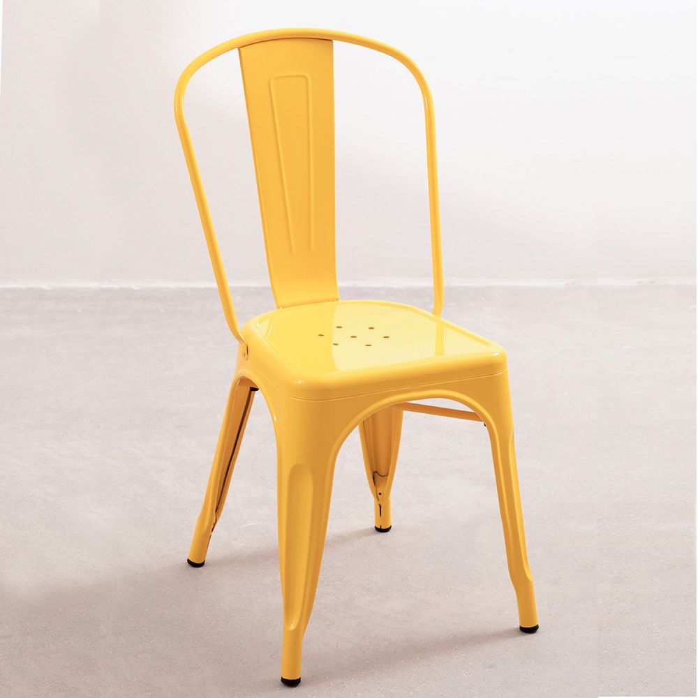 Silla Tolix Réplica Amarillo Form Design