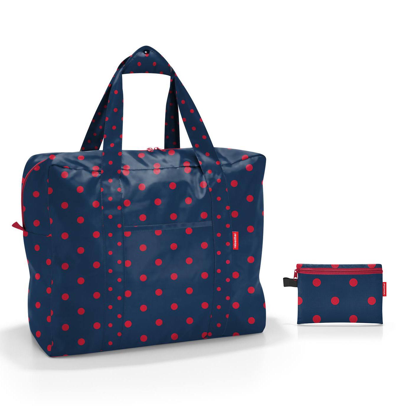 bolso-de-viaje-plegable-porta-maleta-mixed-dots-red-reisenthel