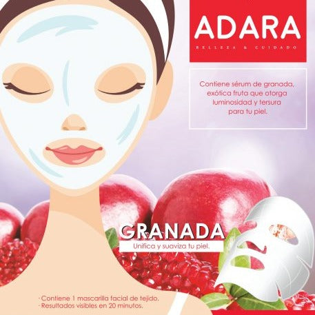 Pack De 6 Mascarillas Faciales Con Granada Adara