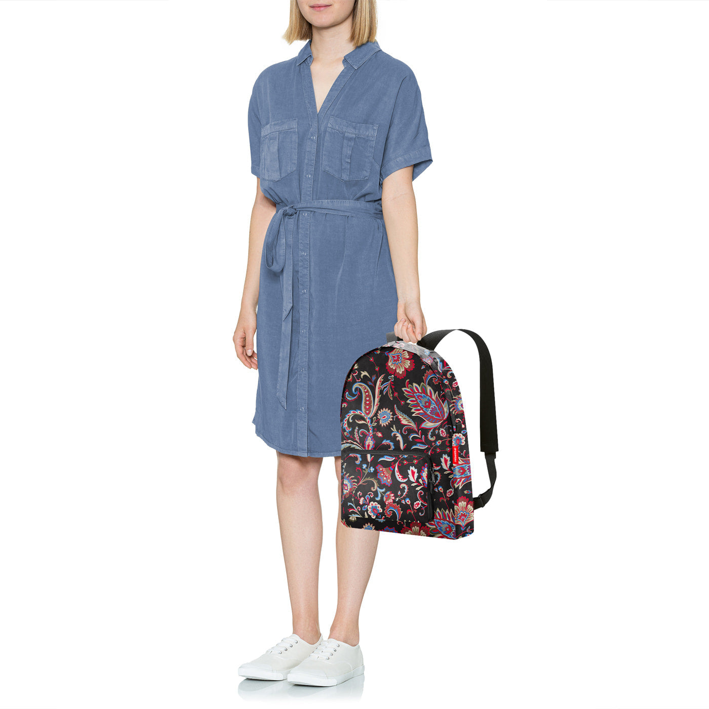 mochila-plegable-paisley-black-reisenthel