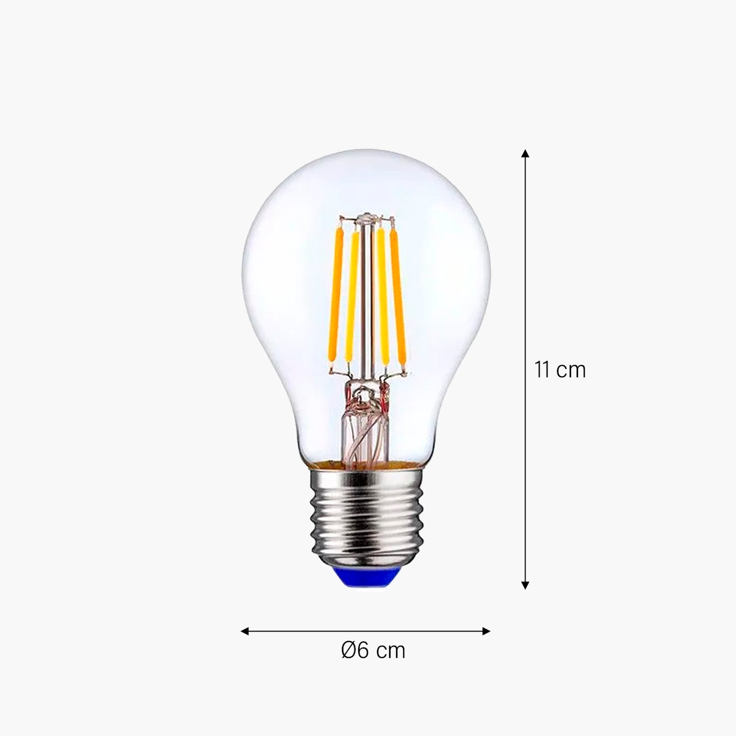 Ampolleta Led Filamento A60 E27 6W-  Luz Blanca