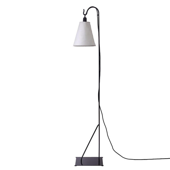 Lámpara Cencerro Pergamino Base Fierro Pie 23 x 29 x 160 cm Maia Design