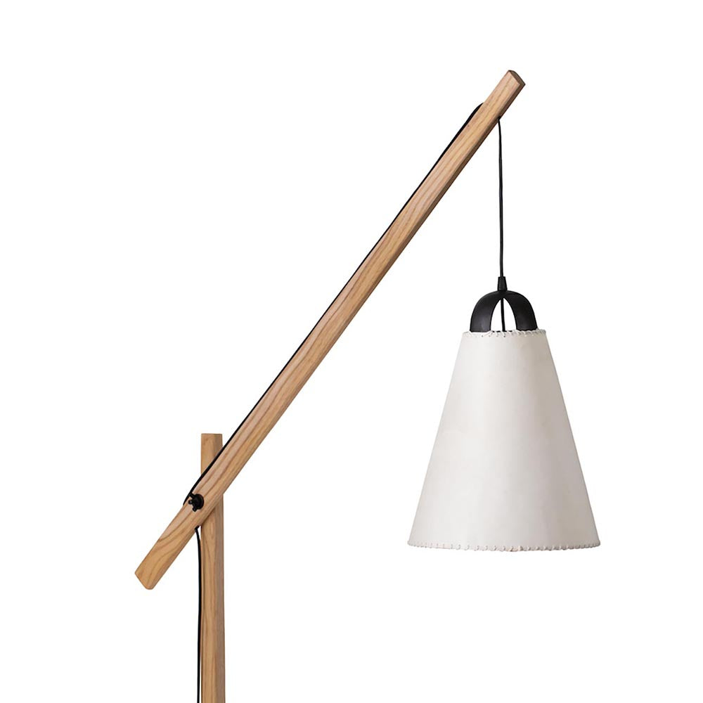 Lámpara Cencerro Pergamino Base Madera Coihue 212  x 65 x 81 cm Maia Design