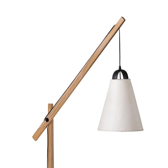 Lámpara Cencerro Pergamino Base Madera Coihue 212  x 65 x 81 cm Maia Design