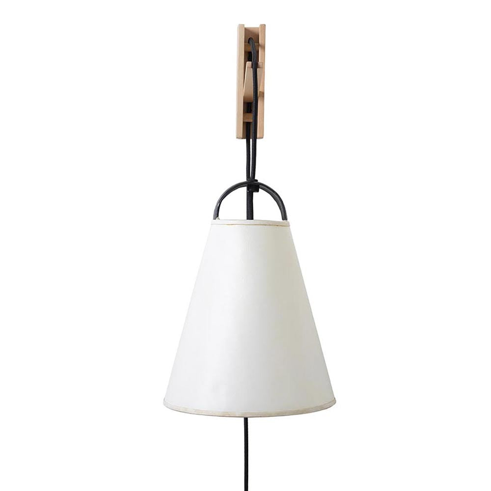 Lámpara Cencerro Pergamino Escuadra de Lenga 29 x 22 cm Maia Design