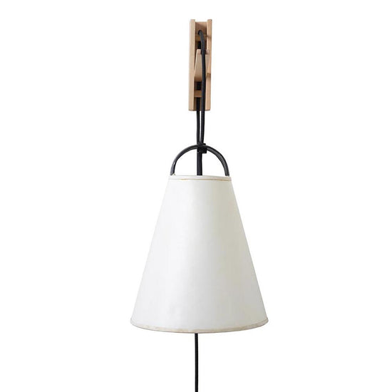 Lámpara Cencerro Pergamino Escuadra de Lenga 29 x 22 cm Maia Design
