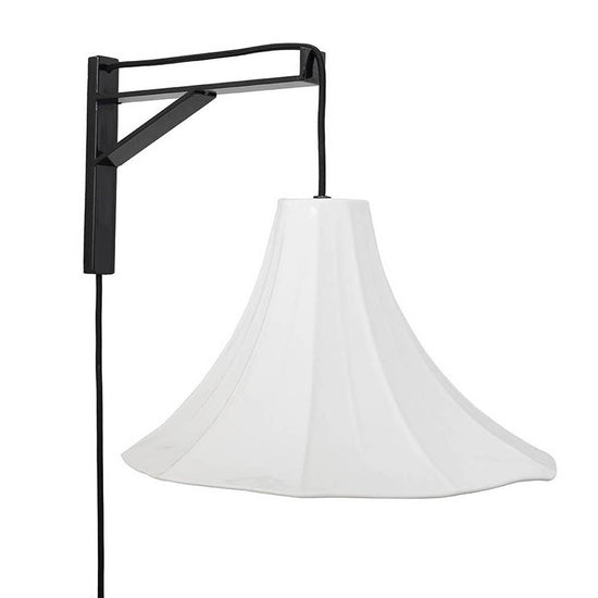 Lámpara de Cerámica Copihue Escuadra Fierro 22 x 40 cm Maia Design