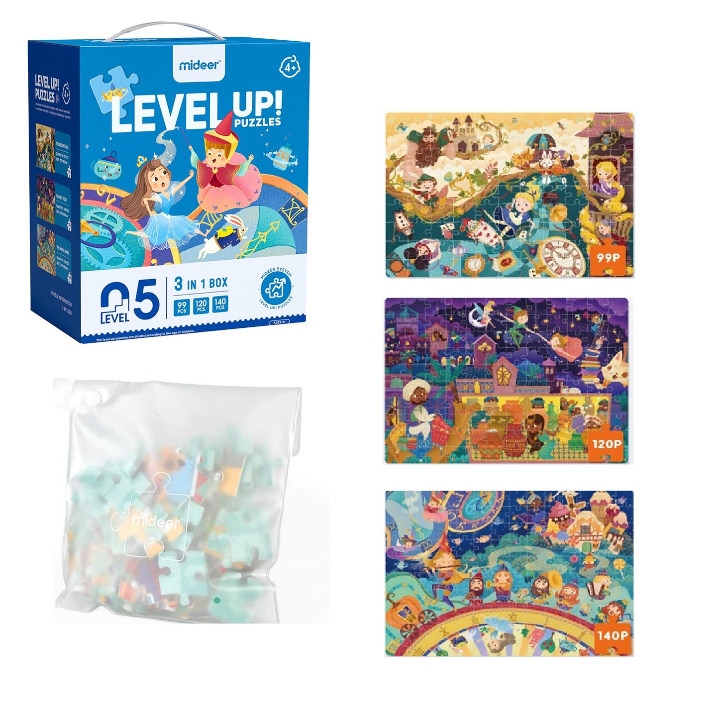 level-up-puzzle-nivel-5-mundo-de-cuentos-de-hadas-3-puzzles