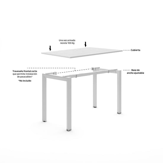 Escritorio Neo 180x70 Wengue/Gris Form Design