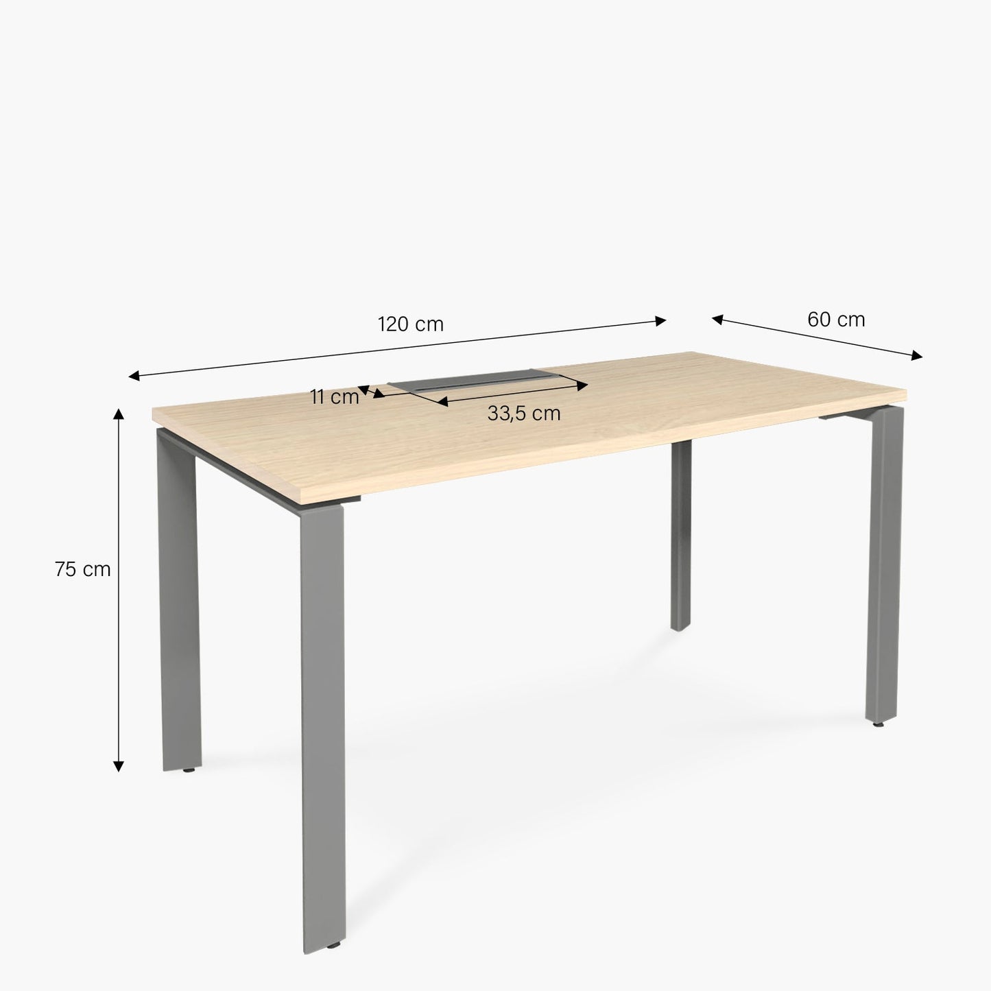 Escritorio Space 120x60 Natura/Gris Form Design