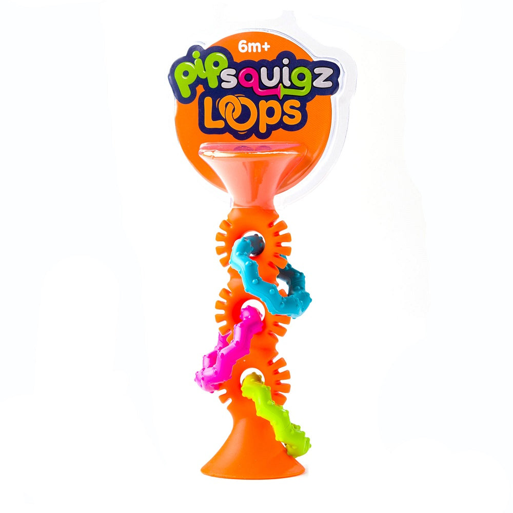 Mordedores y Sonajeros Sensoriales Pipsquigz Loops Naranjo FatBrain Toys