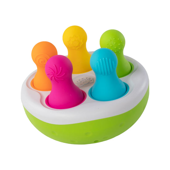 Palitroques Para Encaje Con Sonido y Texturas Spinnypins FatBrain Toys