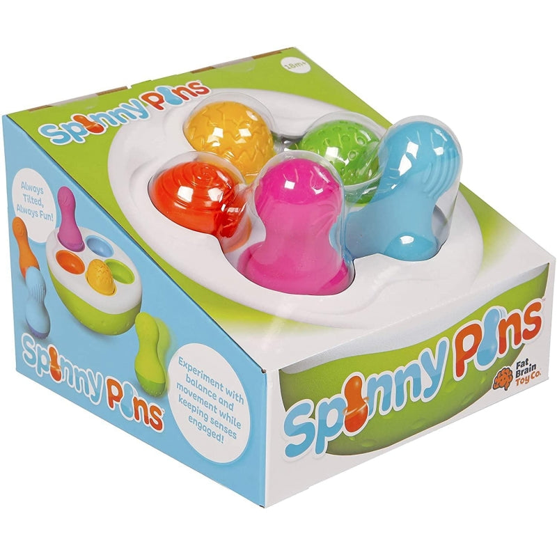 Palitroques Para Encaje Con Sonido y Texturas Spinnypins FatBrain Toys