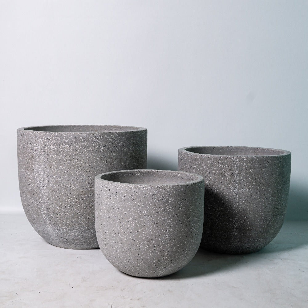 Macetero Flora Gris Bi