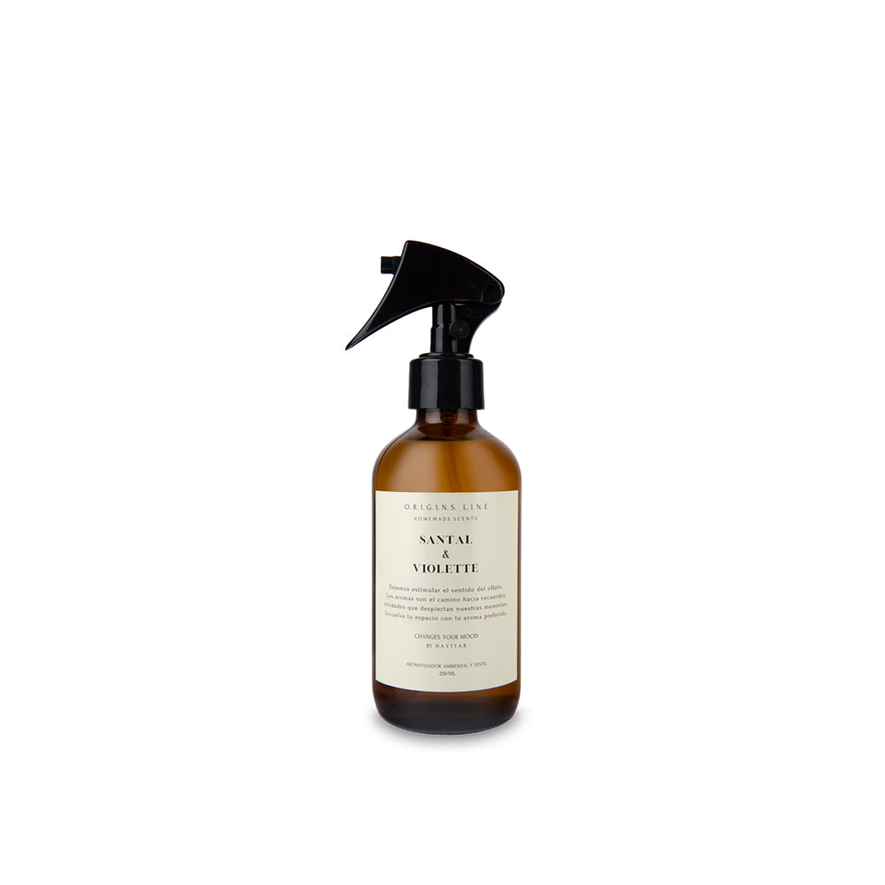 Aromatizador Ambiental y Textil Santal & Violette Vidrio 250 ml Havitar