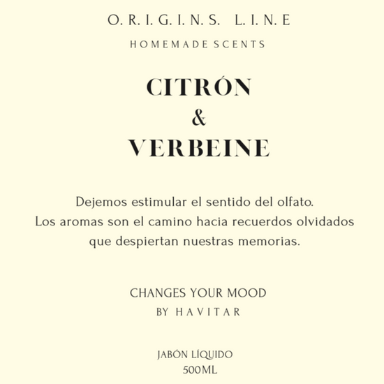 Jabón Líquido Citrón & Verbeine Vidrio 500 ml Havitar