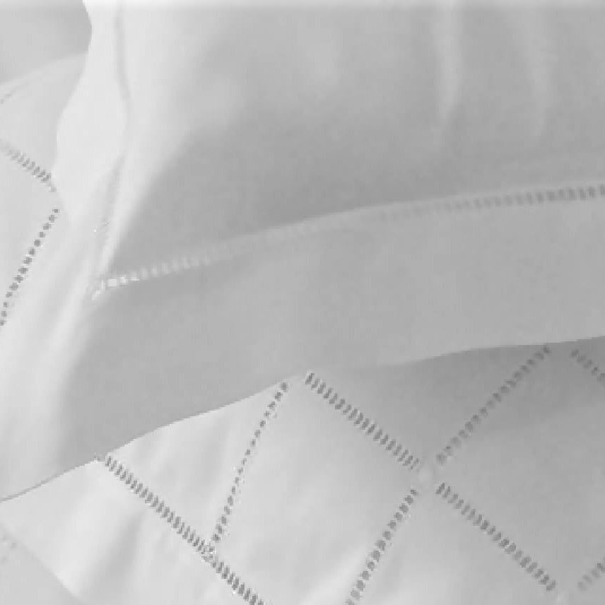 Funda almohada o cojín hemstitch Taie Dot Blanco Code Company