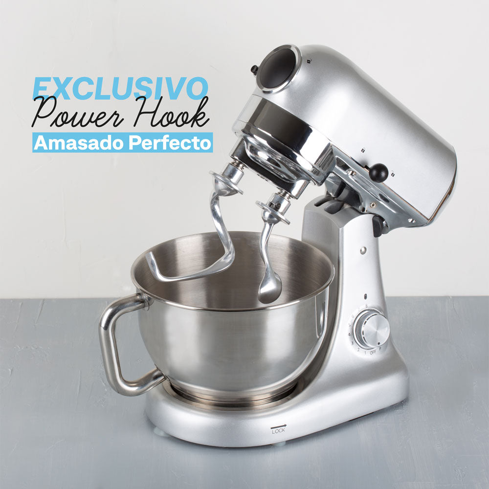 Batidora de Pedestal Hook Mixer Silver Easyways