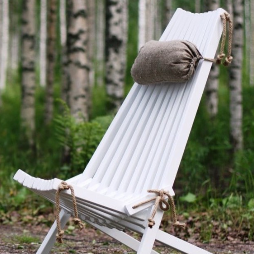 Silla EcoChair blanca + cojin Denordeco