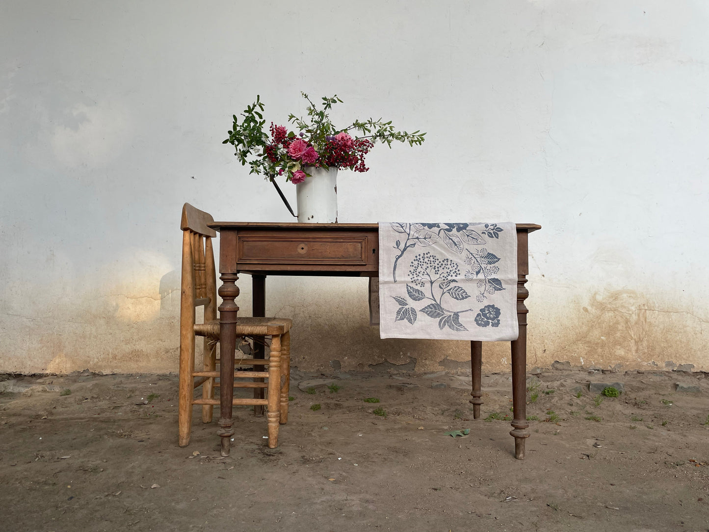 Camino de mesa lino Beige