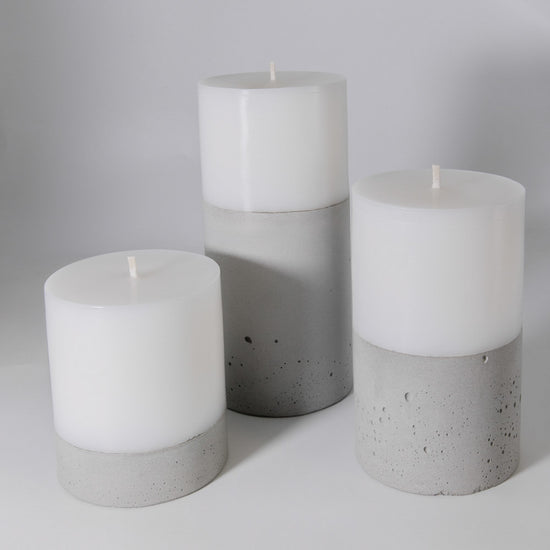 Set 3 Velones con Hormigón Natural Küme