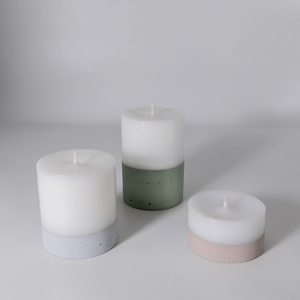 Set 3 Velas con Hormigón Tierra S Küme