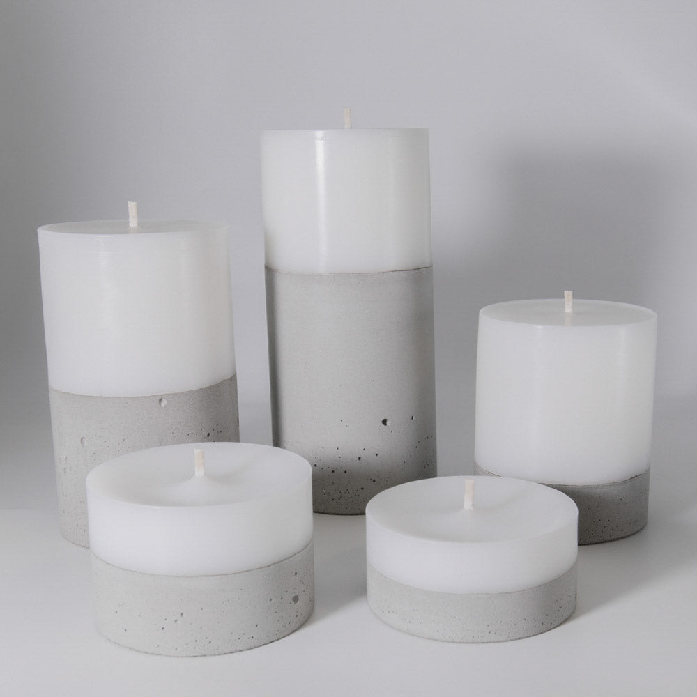 Set 5 Velones con Hormigón Natural Küme