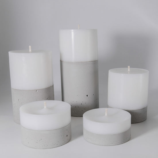Set 5 Velones con Hormigón Natural Küme