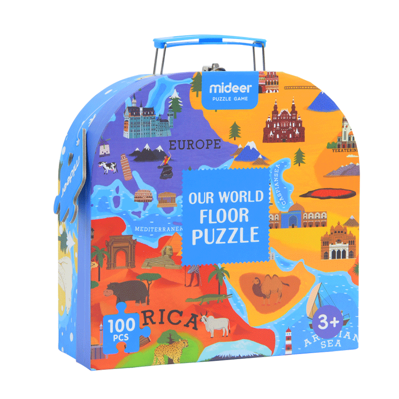Puzzle Maleta Mi Mundo 100Pcs MiDeer