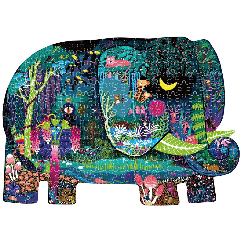 puzzle-280pcs-con-forma-sueno-de-elefante