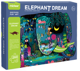 Puzzle 280Pcs Con Forma, Sueño De Elefante MiDeer