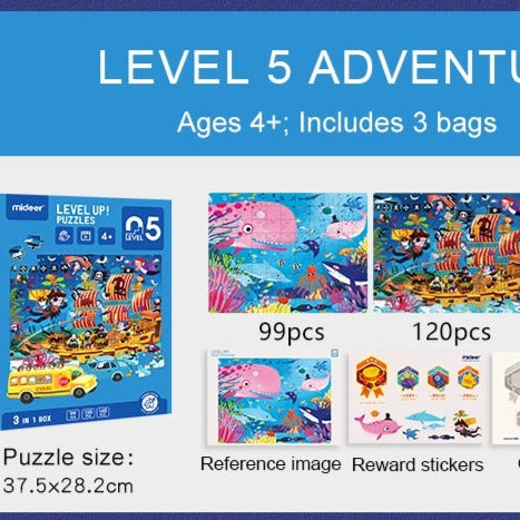 Advanced Puzzle Nivel 5 Tour De Aventuras, 3 Puzzles MiDeer