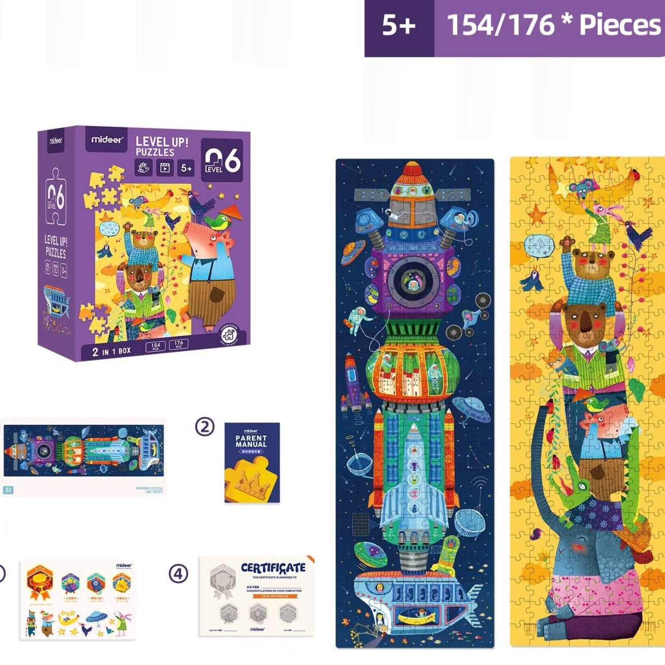Advanced Puzzle Nivel 6 Imaginación, 2 Puzzles MiDeer