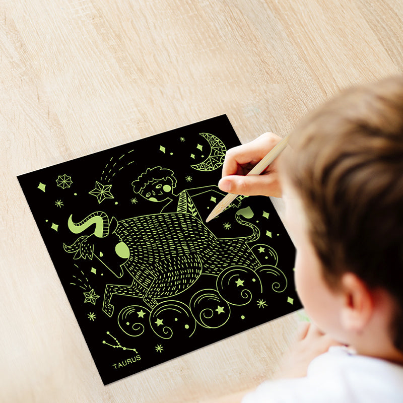 Scratch Art Card, Brilla En La Oscuridad, Constelaciones MiDeer