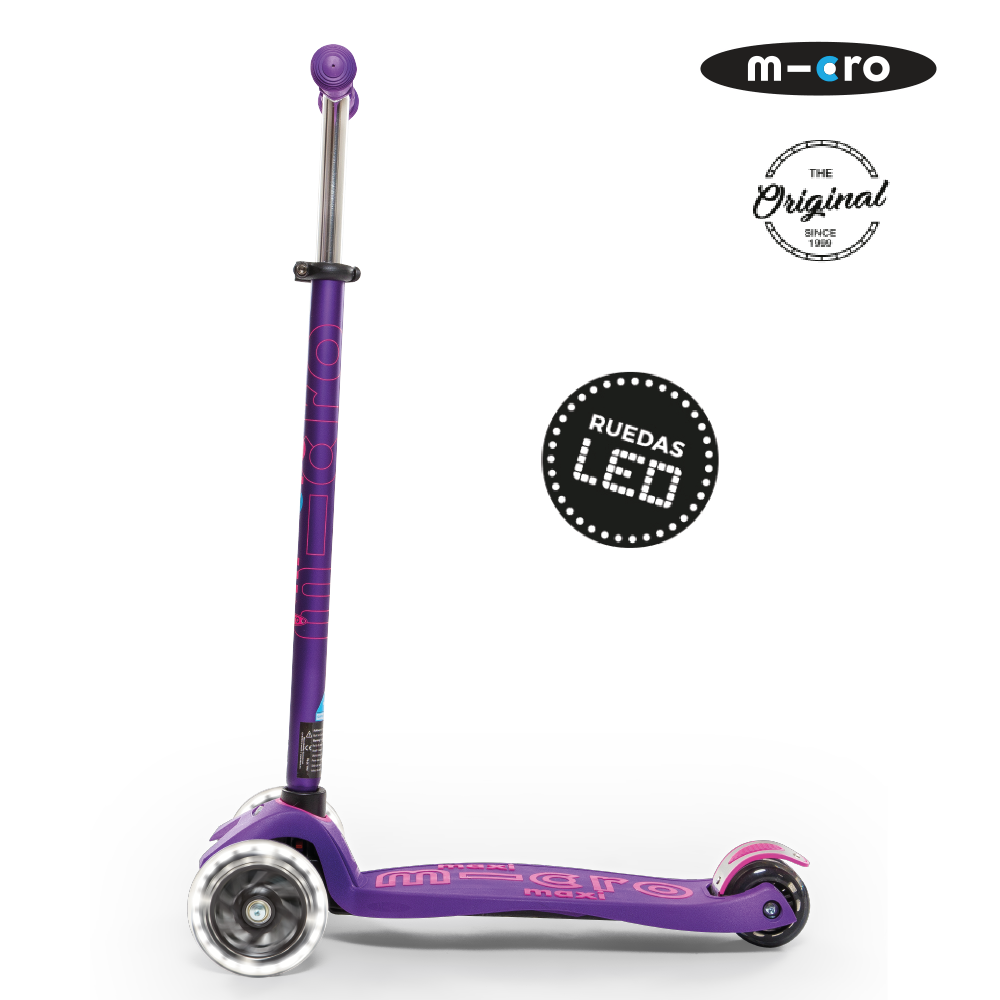 Micro Scooter Maxi Deluxe LED Morado
