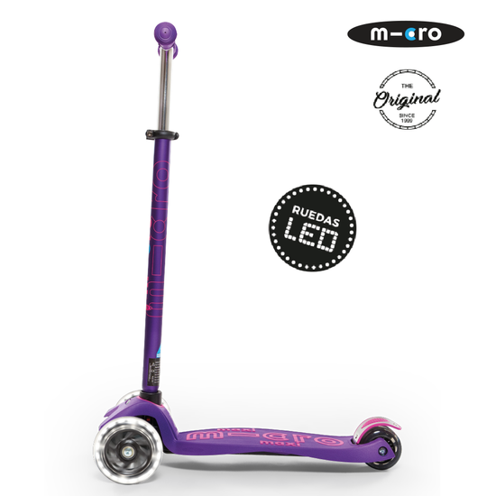 Micro Scooter Maxi Deluxe LED Morado