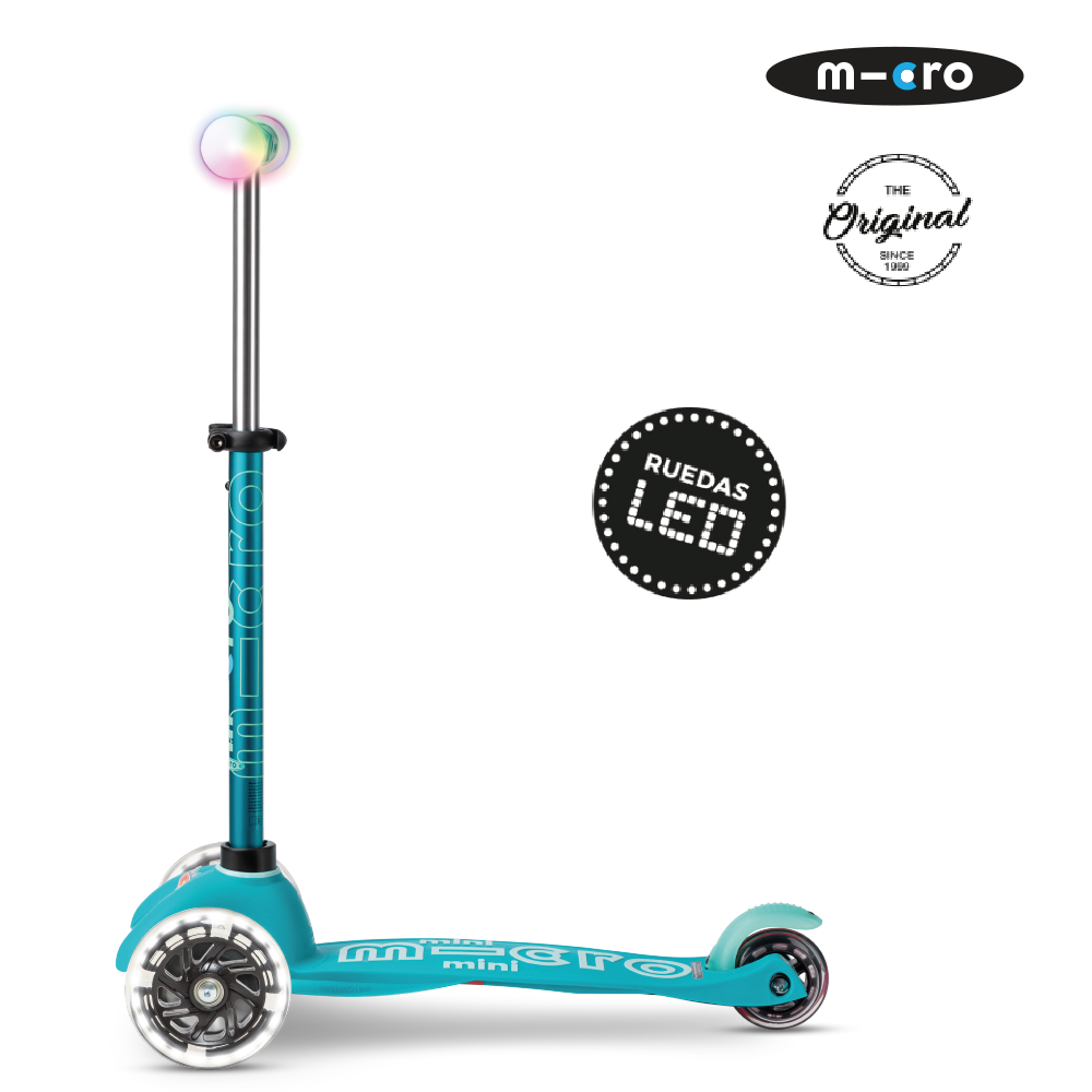 Micro Scooter Mini Deluxe LED Magic Aqua