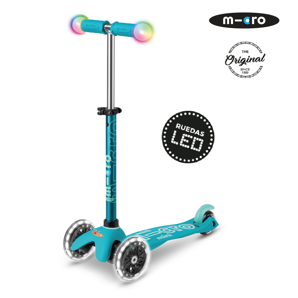 Micro Scooter Mini Deluxe LED Magic Aqua