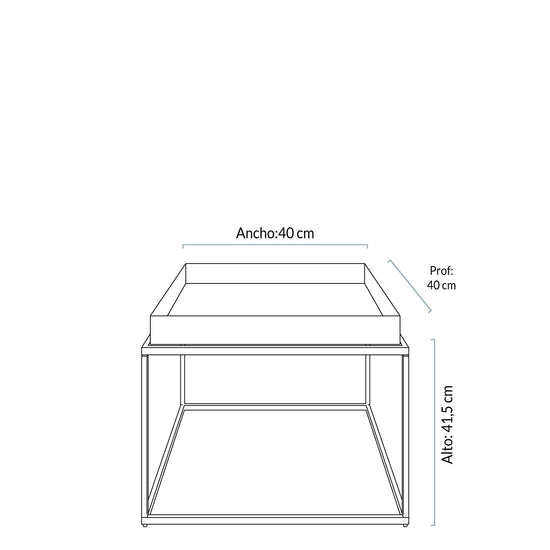 Mesa Lateral Pizzo Negro Form Design